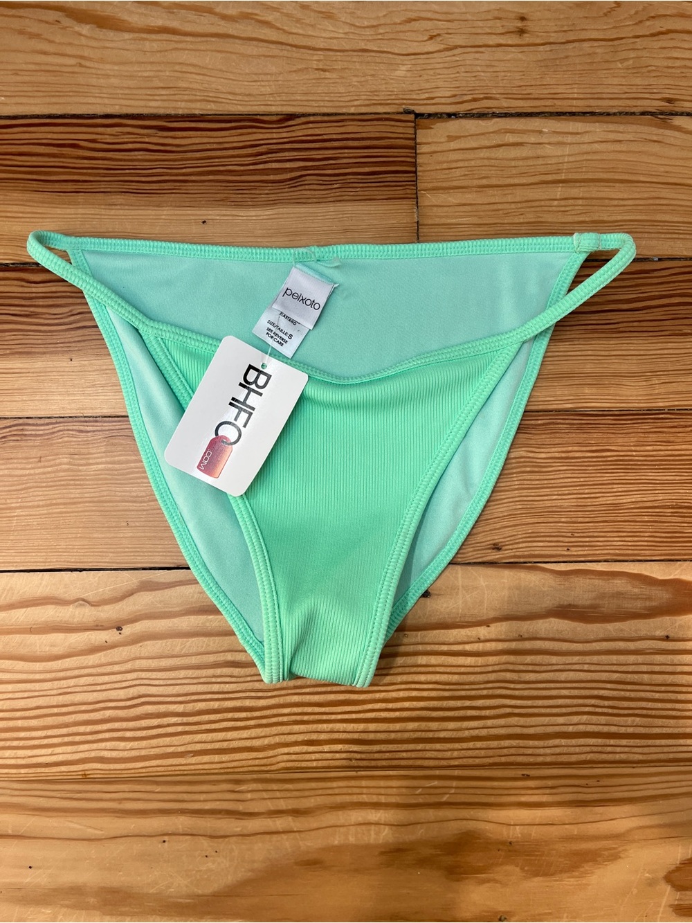 Mint Green Ribbed Bikini Bottom